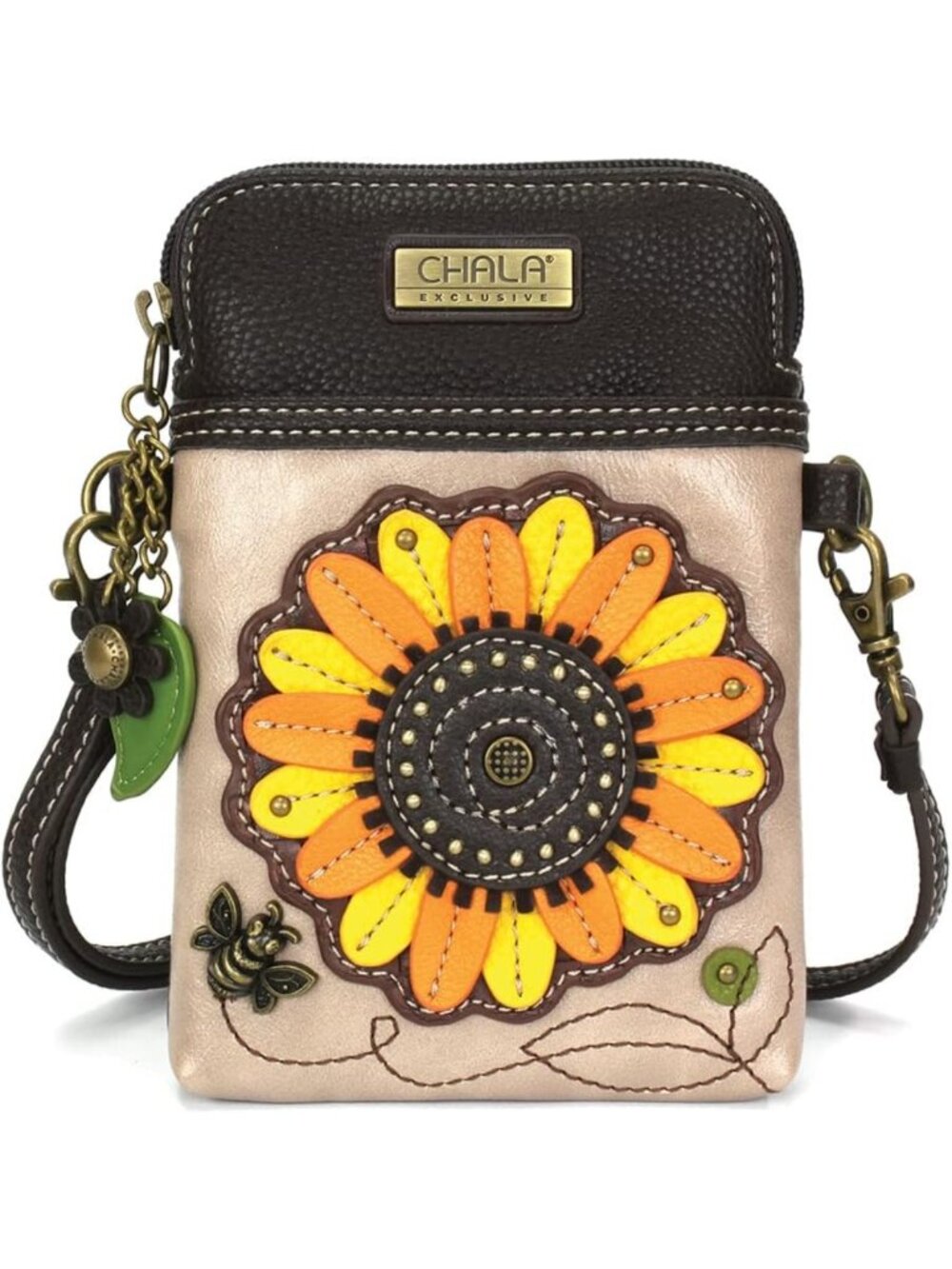 Stylish Crossbody Cell Phone Purse | Women's Adjustable Wristlet Handbag, Ivory